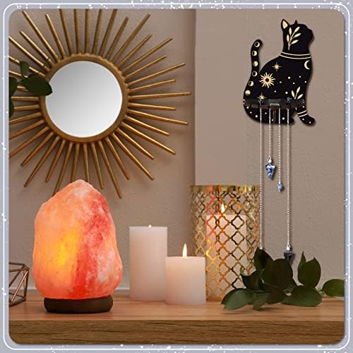 Qunclay 10 Inch Crystal Shelf Display with 3 Stones