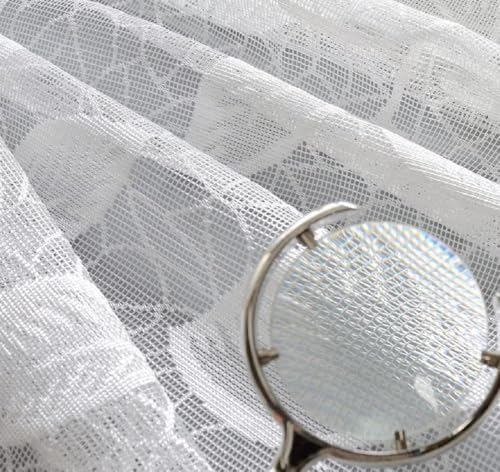 Modern Minimalist Semi Sheer Curtains Panel White 100x102 Inch