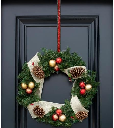 2 Pack Metal Wreath Hangers Brown Red