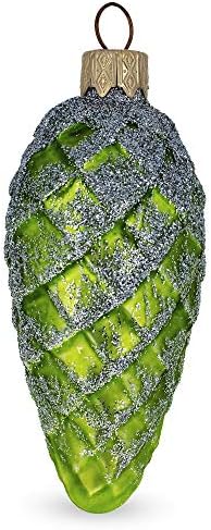 Sparkling Glittered Pinecone Glass Christmas Ornament 1