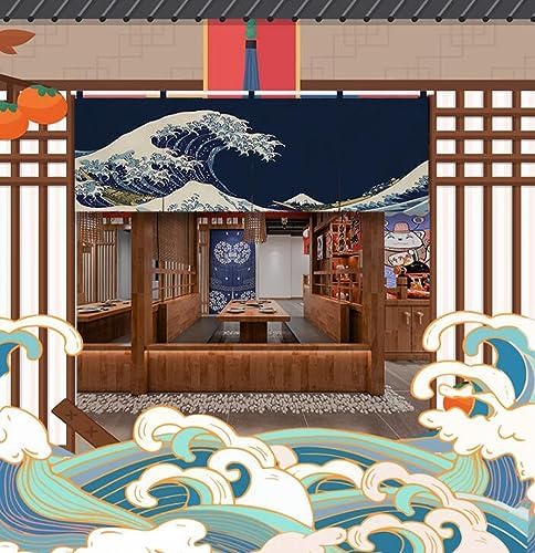 Japanese Sushi Bar Noren Curtain Short Doorway Panel W25