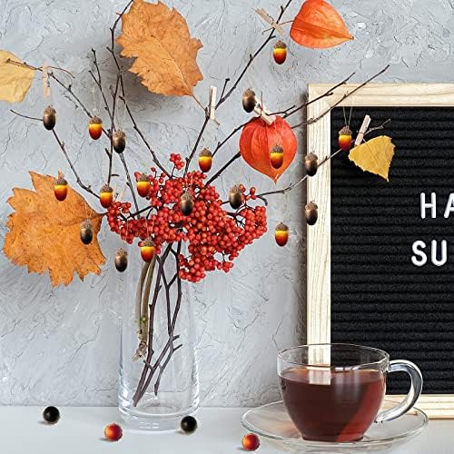 Dingion 60 Pcs Fall Acorn Hanging Decor
