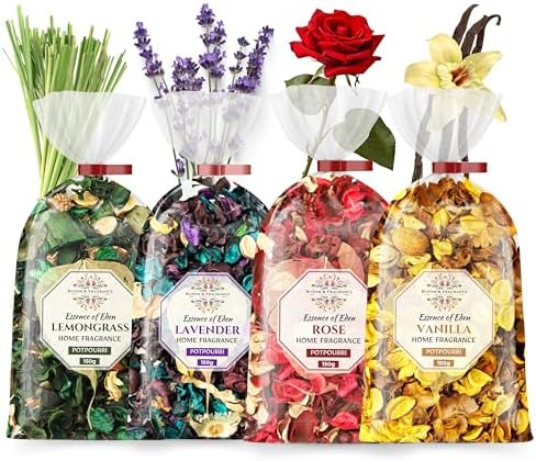 BLOOM FRAGRANCE Potpourri Combo Set 4 Natural Scents