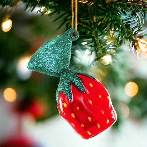 Cody Foster Co Sparkling Strawberry Candy Ornament