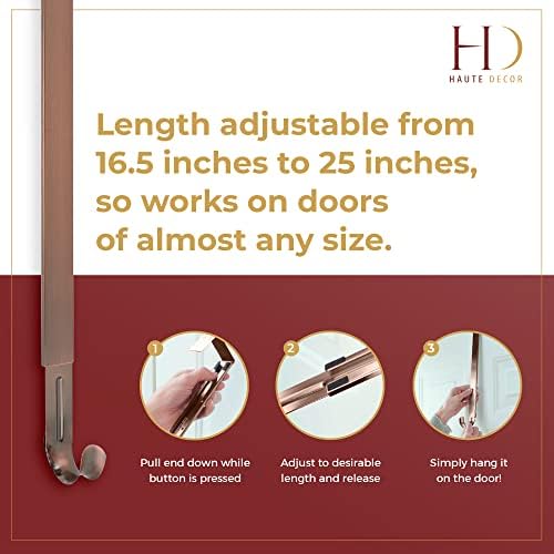 Haute Decor Adapt Adjustable Wreath Hanger with Removable Icon 1