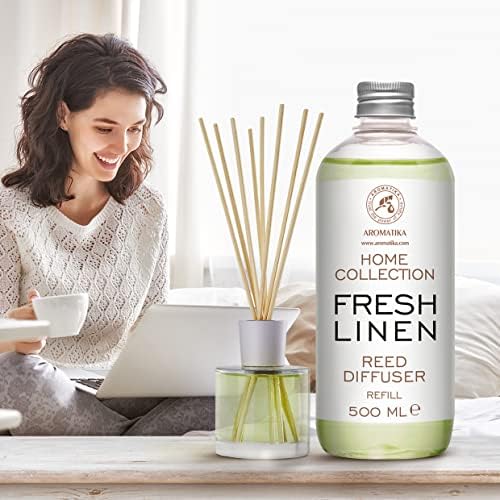 AROMATIKA Fresh Linen Reed Diffuser Refill 170 Fl Oz