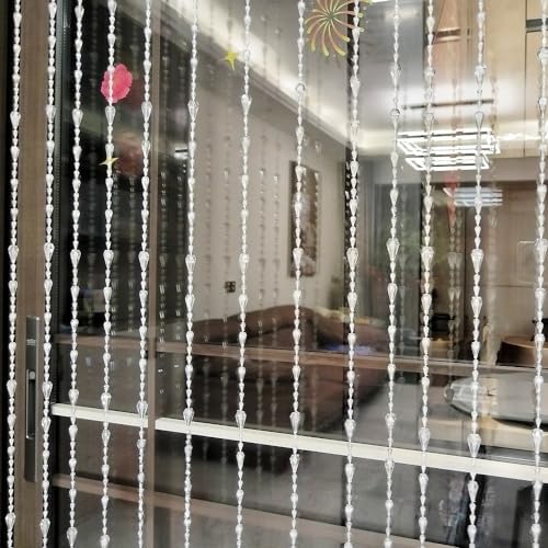 Ave Split Clear Beaded Curtain Door Divider