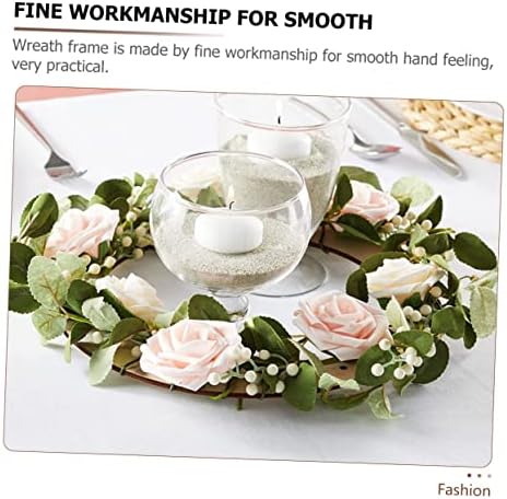 CIMAXIC 2pcs Wooden Ring Wreath Frame for DIY Decorations