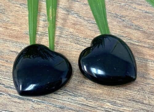 Black Obsidian Heart Gemstone Pocket Heart 25mm