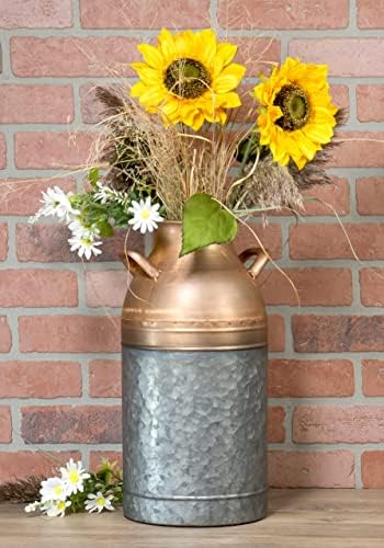 Red Co 16 Tall Two-Tone Copper Metal Jug Vase with Handles