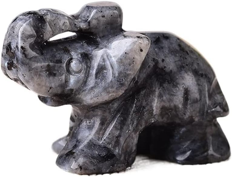 AtkitS Crystal Elephant Amethyst Obsidian Home Decor