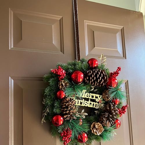 2 Pack Metal Wreath Hangers Brown Red