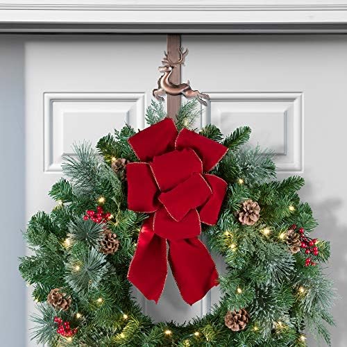 Haute Decor Adapt Adjustable Wreath Hanger with Reindeer Icon