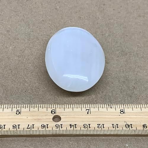 WatanGems 90g Natural Selenite Palm-Stone Crystal Pillow Shape Collectible