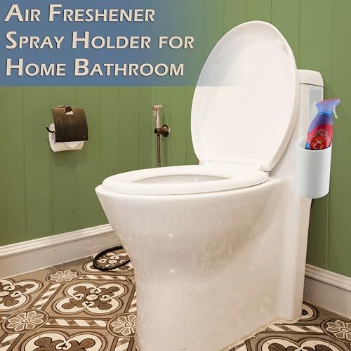 Home-X White Air Freshener Spray Bottle Holder for Toilet