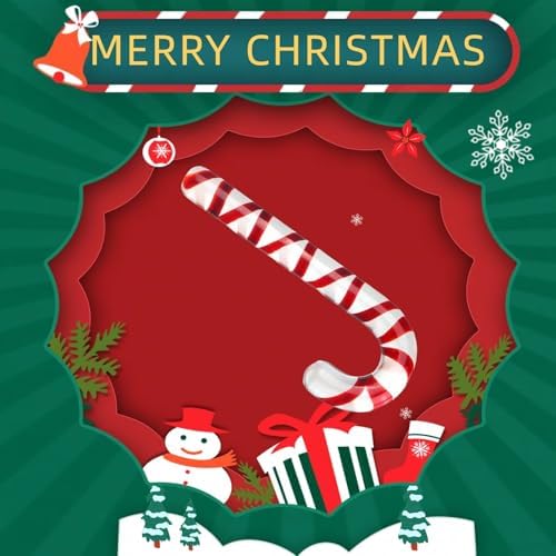 Crystal Glass Christmas Cane - 20cm for Tree Decoration