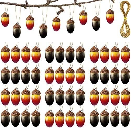 Dingion 60 Pcs Fall Acorn Hanging Decor