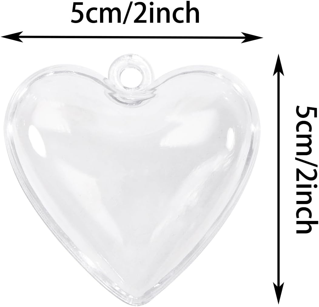 Clear Fillable Ornament Balls 20Pcs Transparent Plastic Christmas Decor
