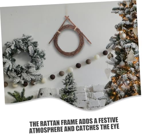 2pcs Rattan Wreath Frames for Crafts and Seasonal Displays