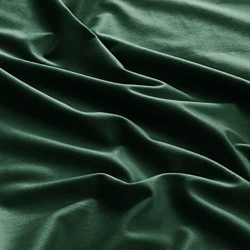 PONY DANCE Velvet Curtains 2 Panels 108 Inch Blackout Hunter Green