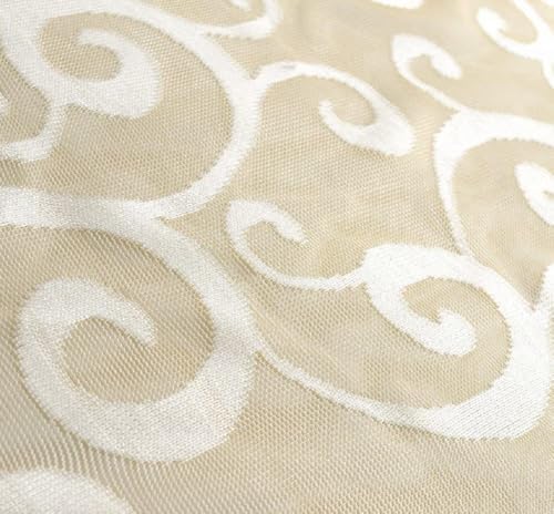 Modern Minimalist Spray Jacquard Curtains Panel 100x84 White