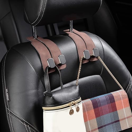 Coozyland Car Headrest Hooks 2pcs Beige