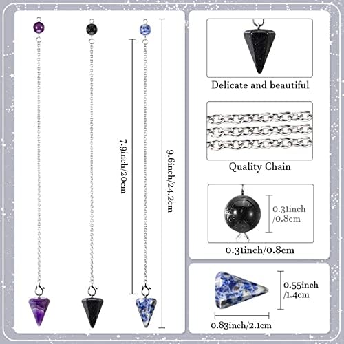 Qunclay 10 Inch Crystal Shelf Display with 3 Stones