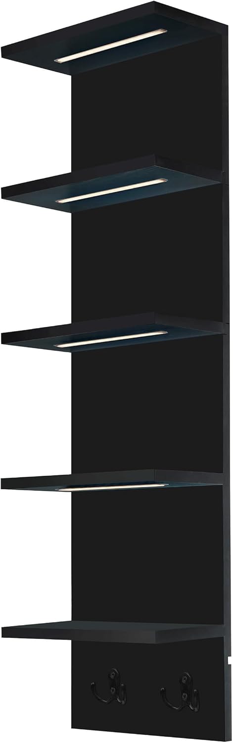 Sorbus LED Light 5 Tier Wall Shelf Unit