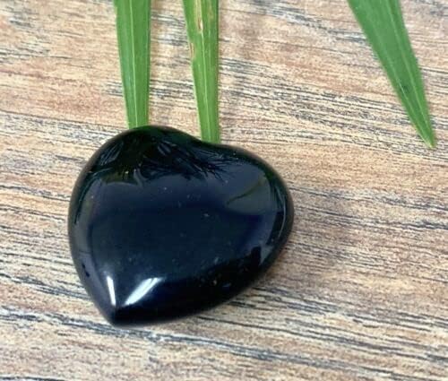 Black Obsidian Heart Gemstone Pocket Heart 25mm