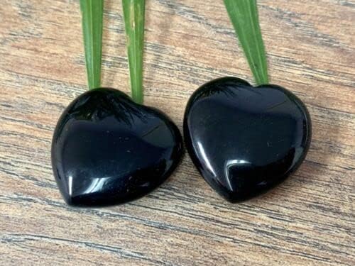 Black Obsidian Heart Gemstone Pocket Heart 25mm