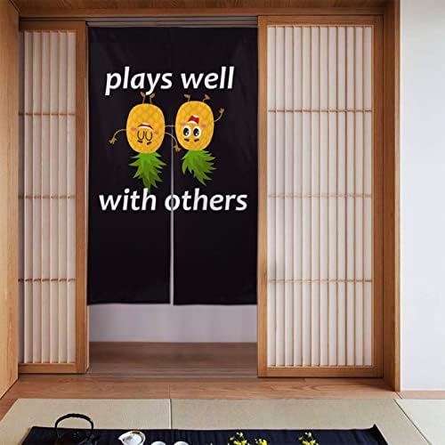 Upside Down Pineapple Door Curtain 34x56 Inches