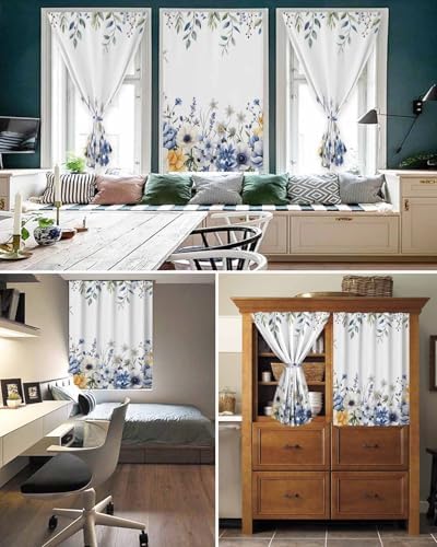 Yomandocix Eucalyptus Self Adhesive Curtains 52x84 Inches