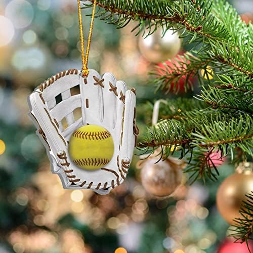 Softball Glove Hanging Ornament for Christmas Home Decor