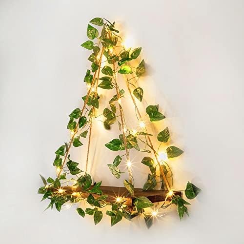 Ivy Lighting String Wooden Hanging Shelves Set of 2