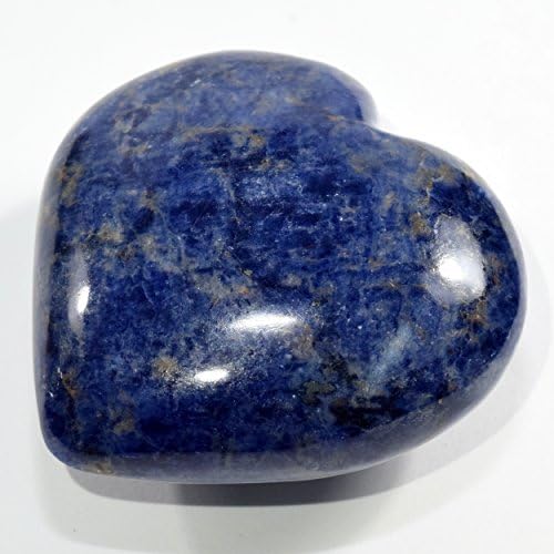 62mm Rich Blue Sodalite Puffy Heart Crystal with Stand