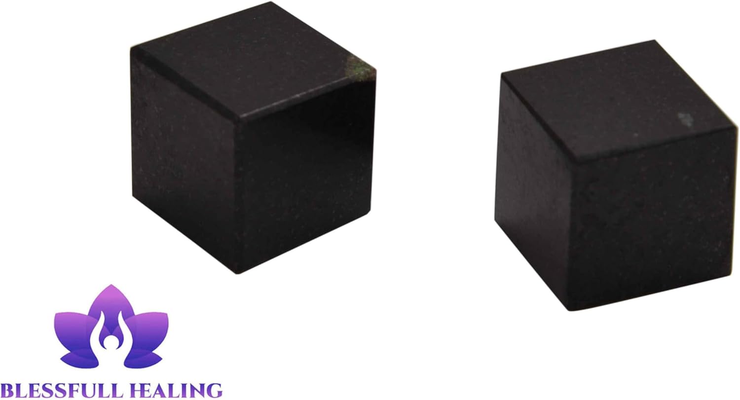 Blessfull Healing Reiki Black Agate Cube Stone