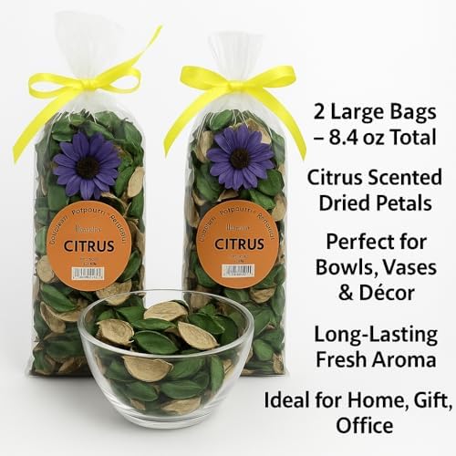Citrus Scented Potpourri Bags 2 Large Packs 84 oz Total