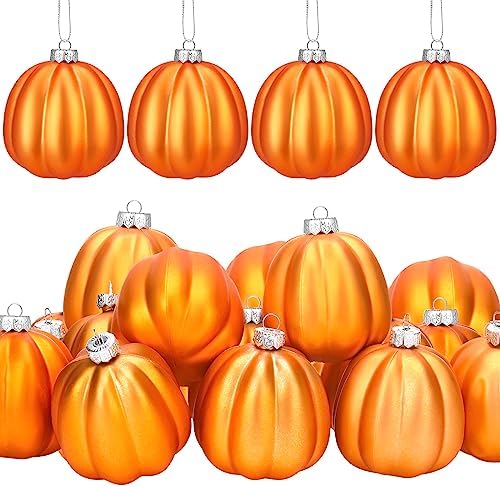 Tigeen 12 Pcs Fall Pumpkin Hanging Ornaments
