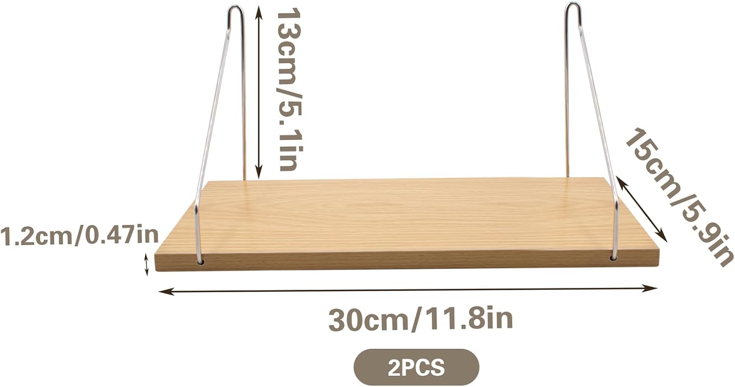 2 Set Fabric Wall Cubicle Shelf with Hooks