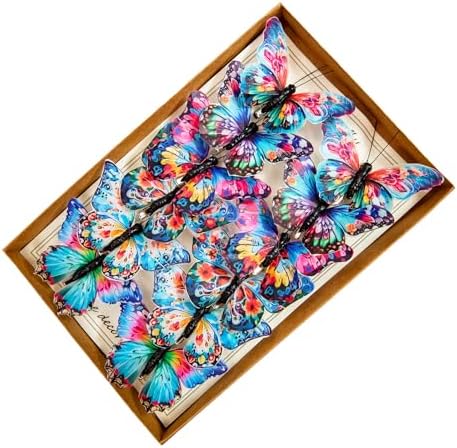 Cartanfill Decorative 3D Butterfly Clips 12 Pack