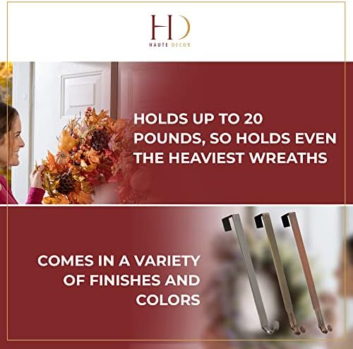 Haute Decor Adapt Adjustable Wreath Hanger with Removable Icon 1