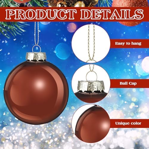 16 Pcs 315 Inch Glass Christmas Tree Decorations