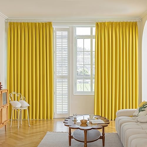 MUMFAS 72 x 84 Blackout Pinch Pleat Curtain Panel