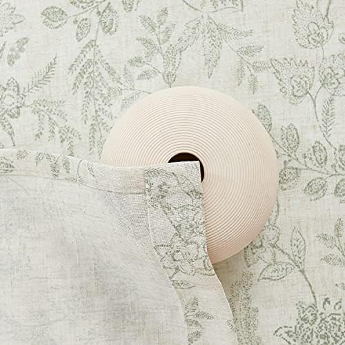 Lazzzy Linen Farmhouse Curtains 2 Panels 108 Inch Length