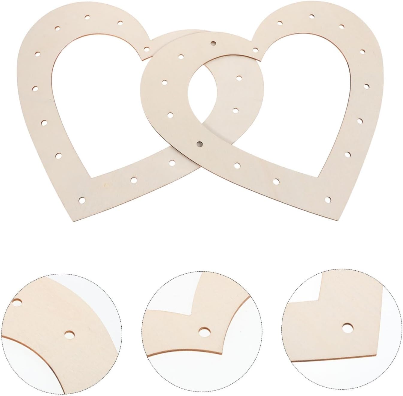 NUOBESTY 2pcs Heart Wreath Frame for Holiday Decor