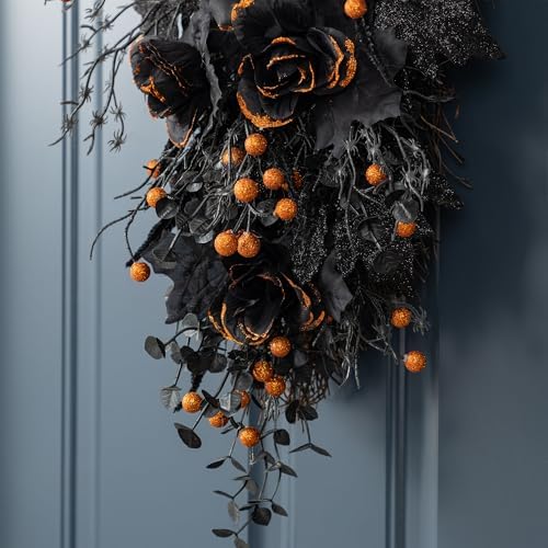 Glitzhome Halloween Teardrop Swag Decor 28 Inches