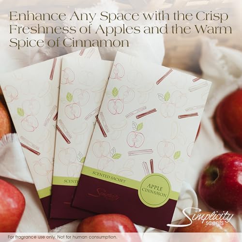 Simplicity Scents Apple Cinnamon Scented Sachets Pack of 6