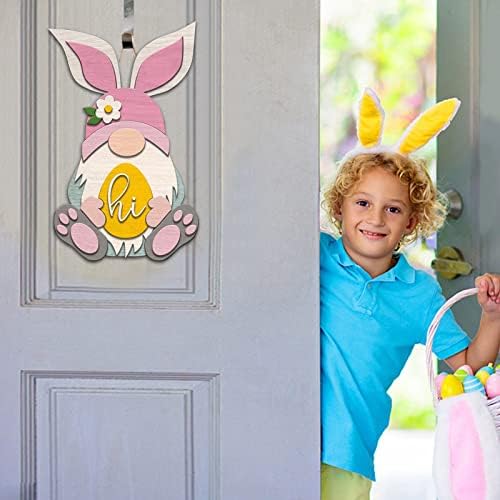 Hand-Woven Easter Bunny Door Hanger Wreath Decor