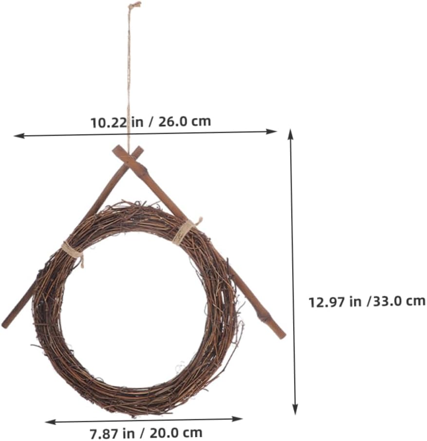 2pcs Rattan Wreath Frames for Crafts and Seasonal Displays