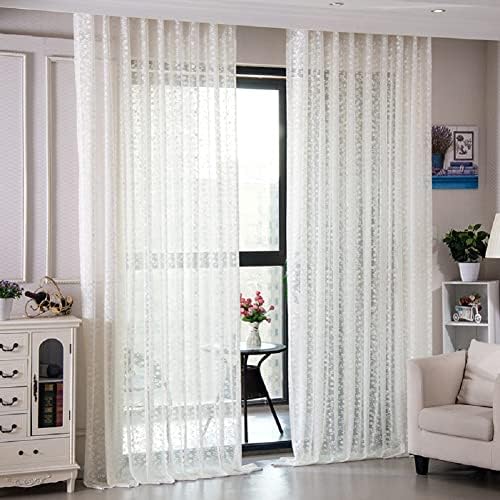 Voile Sheer Curtains with Rod Pocket for Living Room and Bedroom